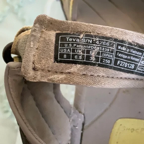 Teva Tierra Sandals - sage and yellow-ish sz 8 - Picture 3 of 9